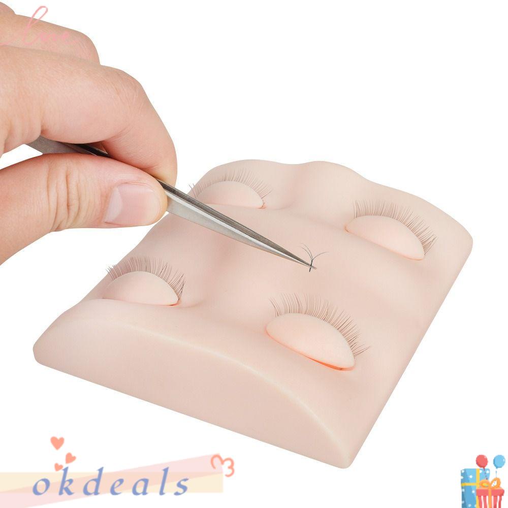 Đầu Ma Nơ Canh Bằng Silicone Chất Lượng Cao Có Thể Tháo Rời Hỗ Trợ Luyện Tập Ghép Lông Mi