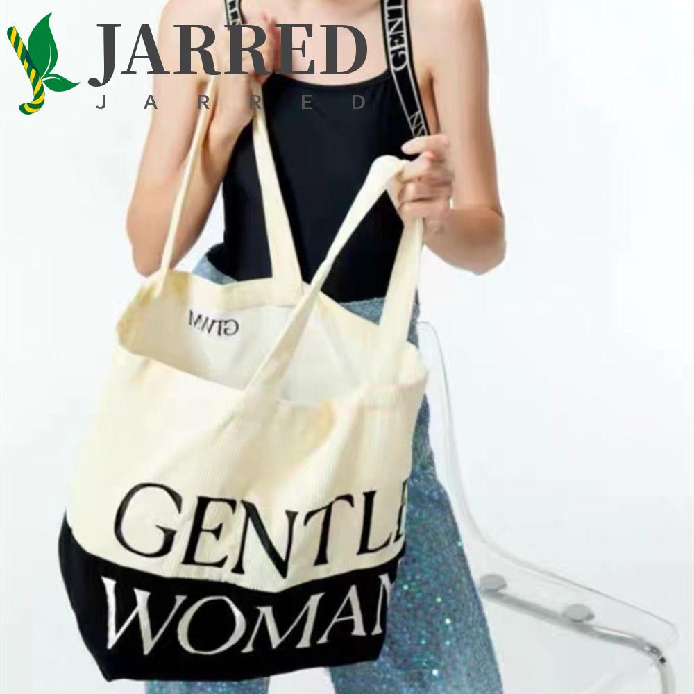 JARRED Túi Vải Đeo Chéo In Chữ Dễ Thương Cho Nữ