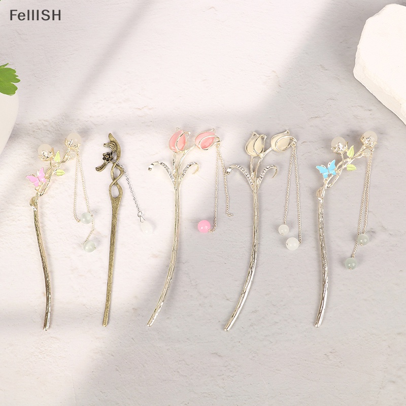 Kẹp Tóc Hình Bướm Đính Pha Lê Tua Rua Phong Cách Thời Trang 439br