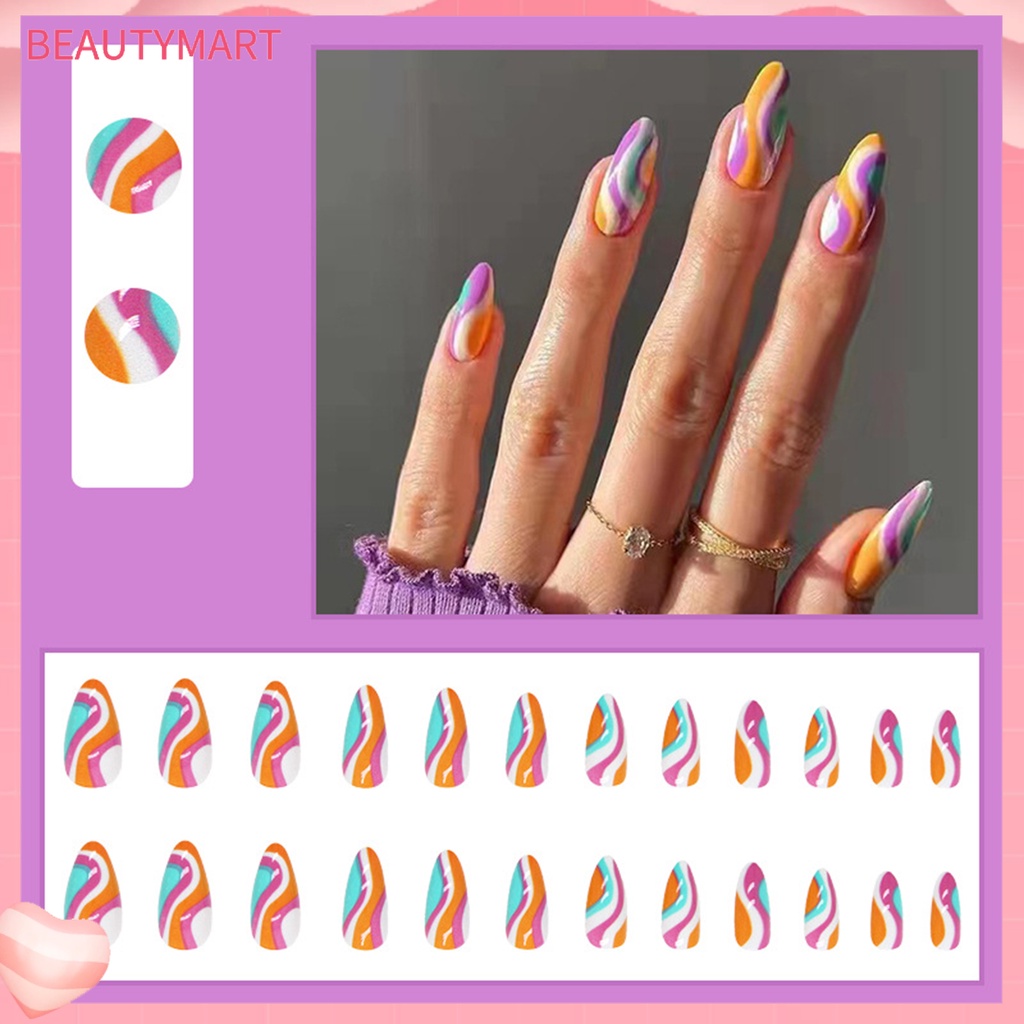 1 Bộ Móng Tay Giả Siêu Mỏng Nhiều Màu Sắc Dễ Sử Dụng