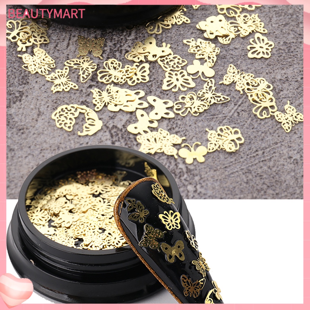 Hộp Sequin Hình Vương Miện / Lá / Trái Tim / Nơ Lấp Lánh Trang Trí Móng Nghệ Thuật