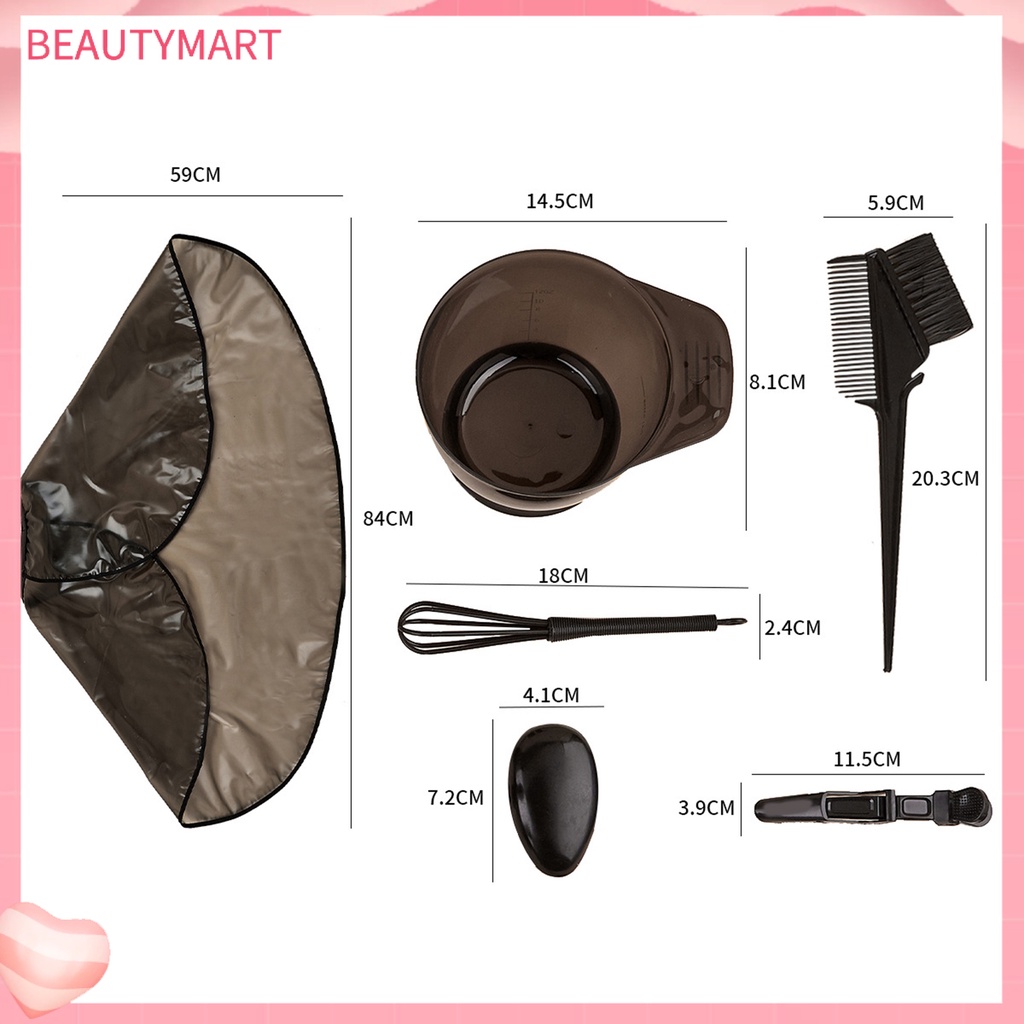 1 Bộ Dụng Cụ Nhuộm Tóc Bằng Silicone Chống Thấm Nước Kèm Nón Tai Tiện Lợi