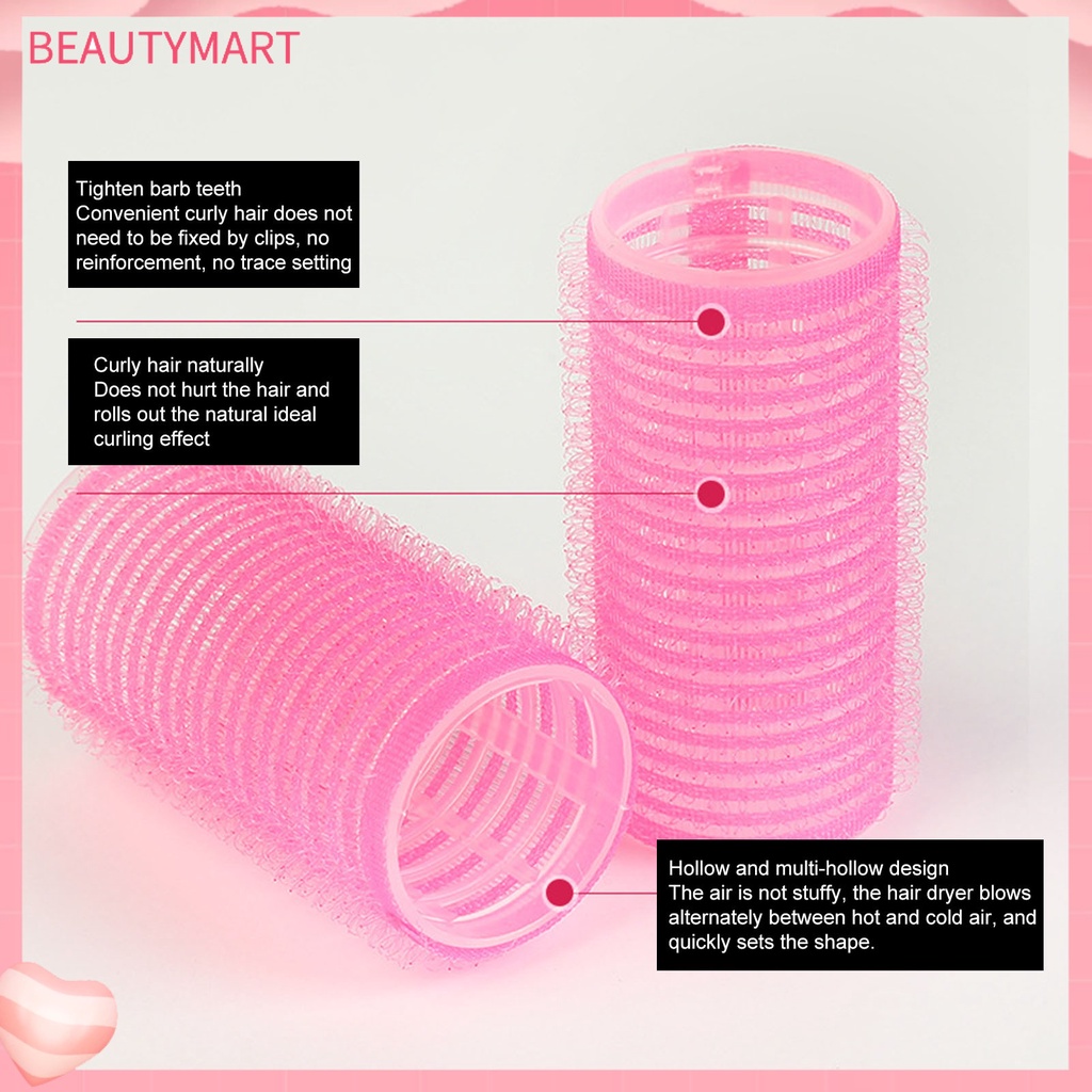 Set 10 Lô Uốn Tóc Tự Dính DIY Không Dùng Nhiệt Màu Sắc Ngẫu Nhiên