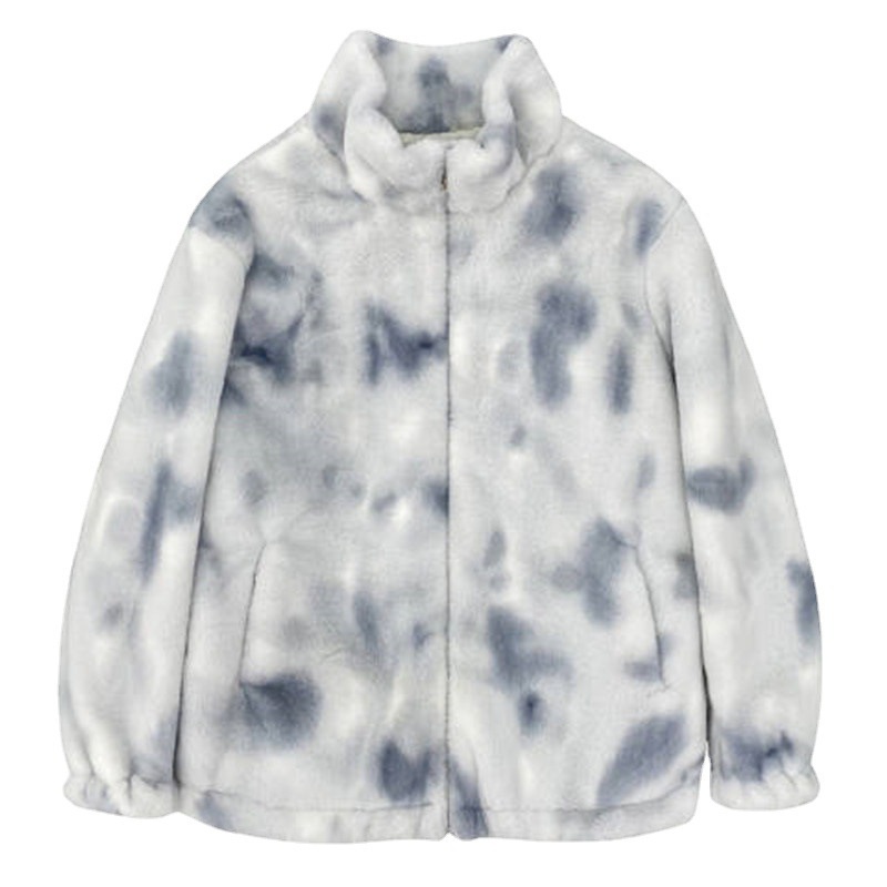 Áo Khoác Cotton Giả Lông Cừu Dáng Rộng Thời Trang Thu Đông Cho Nữ