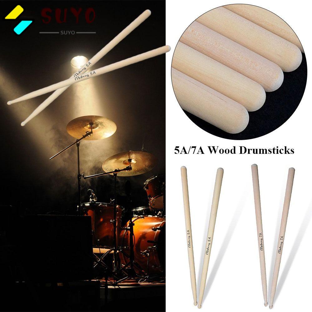 SUYO 1 Cặp Dùi Trống Gỗ 406 * 14.8mm / 393 * 14.3mm Có Tay Cầm Chống Trượt