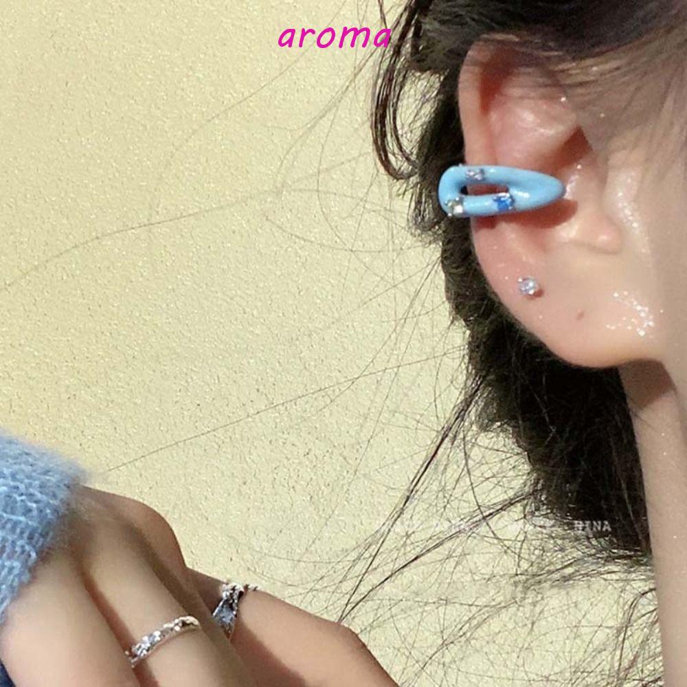 AROMA Khuyên Kẹp Vành Tai Y2K Thiết Kế Thời Trang Cá Tính Cho Nữ