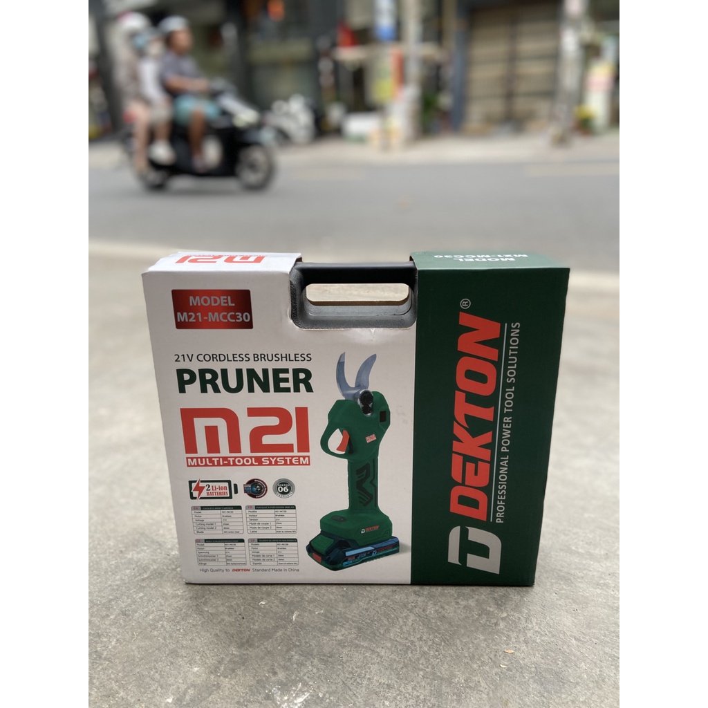 Kéo Cắt Cành Pin 21v Dekton kích thước cắt từ 25mm/ đến 30mm /M21-MCC30/Motor Brushless/CHÍNH HÃNG GIÁ TỐT SỈ LẺ MÁY MÓC