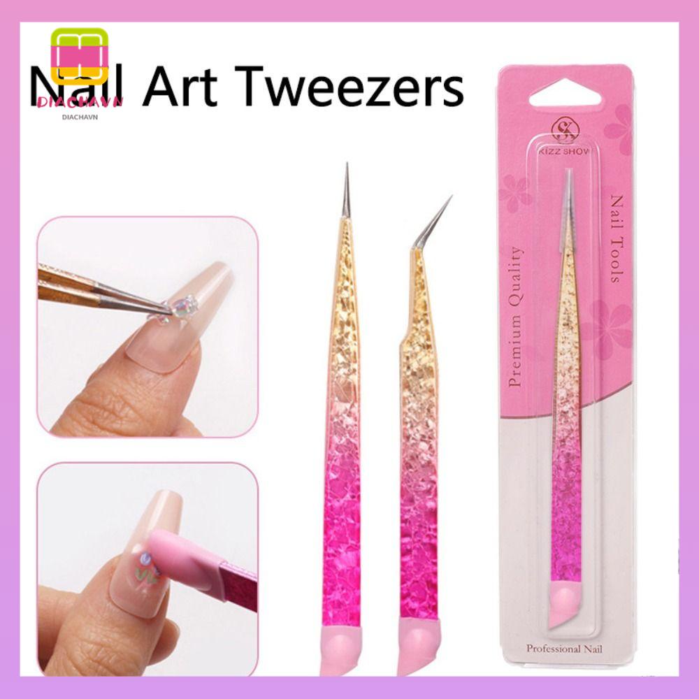 DIACHAVN Nhíp Hai Đầu Dạng Nhấn Trang Trí Móng Nghệ Thuật Cho Nữ