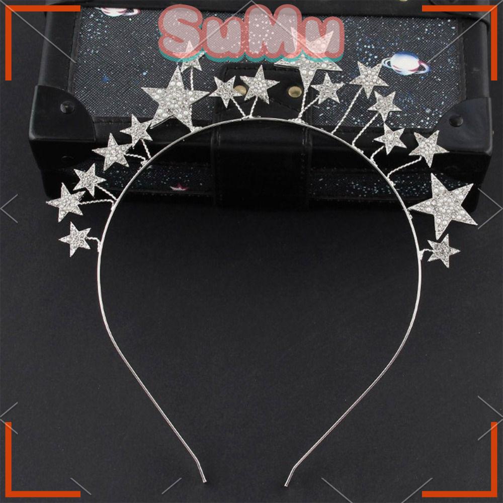 SUMU Băng Đô Cài Tóc Đính Đá Lấp Lánh Phong Cách Hàn Quốc