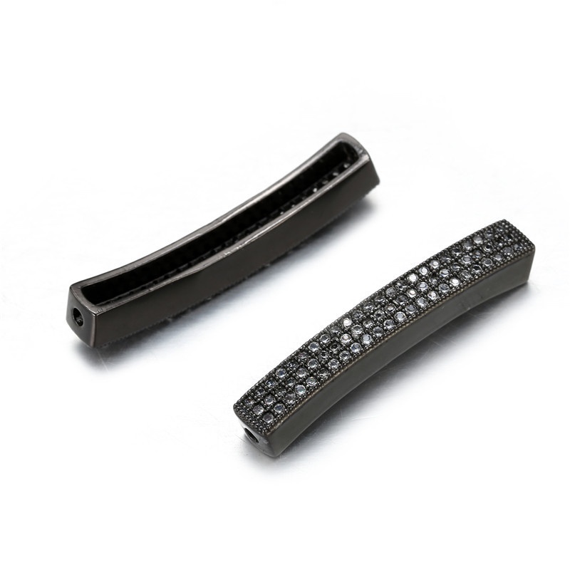 Phụ Kiện Hạt Zircon Ống Thẳng Ba Vòng Màu Sắc Thủ Công Trang Sức Thủ Công DIY