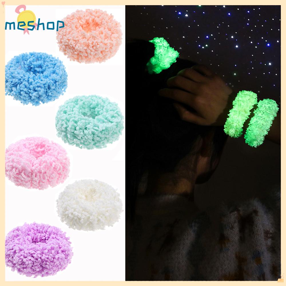 ME Dây Buộc Tóc Co Giãn Nhiều Màu Sắc Phát Sáng Dành Cho Nữ