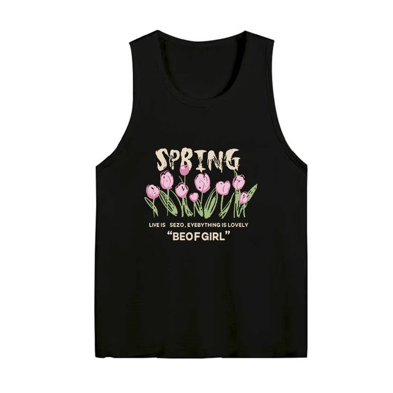 NRVP Áo Thun Nữ Không Tay 100% Cotton Thời Trang Hàn Quốc