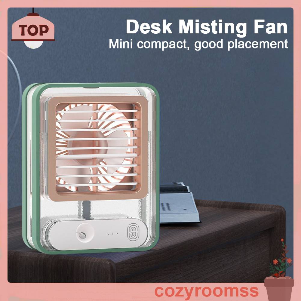 Quạt Phun Sương Làm Mát Để Bàn 3 Tốc Độ 2000mAh Cho Văn Phòng / Nhà Ở