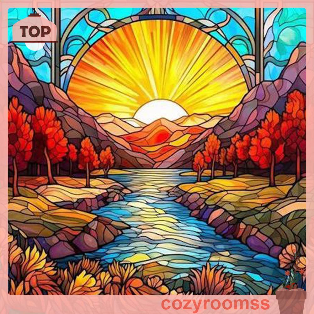 Tranh Đính Đá Kim Cương Toàn Bộ 5D DIY Hình Vẽ Phong Cảnh Trang Trí Nhà Cửa