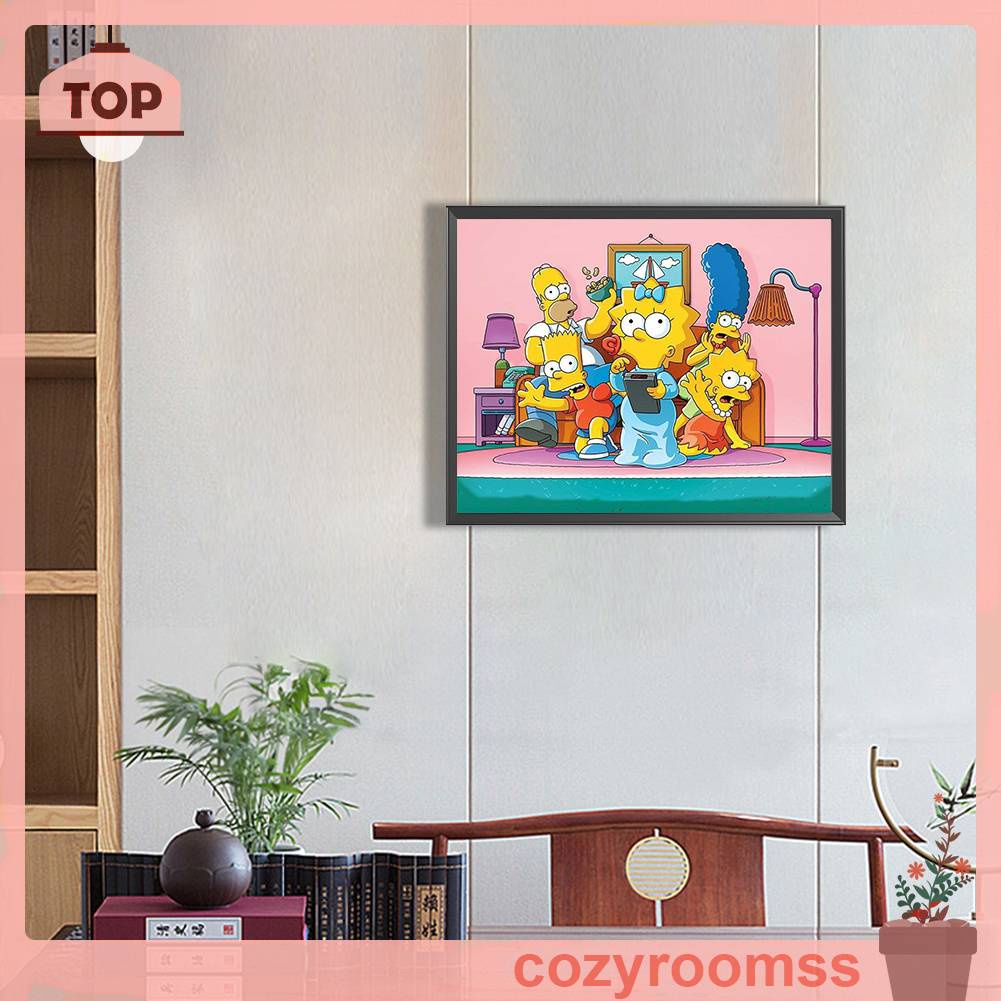 Tranh Đính Đá Kim Cương Toàn Bộ 5D DIY Hình Vẽ Simpsons