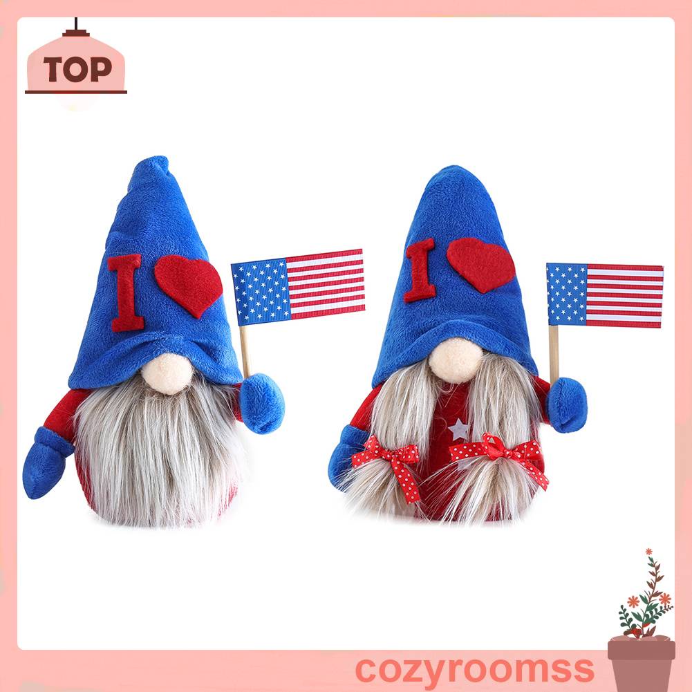 Búp Bê Nhồi Bông Hình Gnome Mỹ Độc Lập Trang Trí Ngày Độc Lập