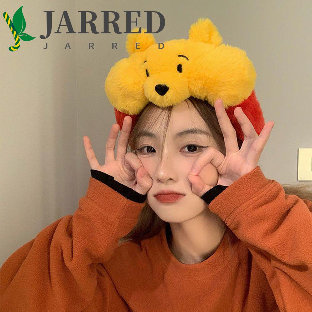 JARRED Băng Đô Cài Tóc Hình Gấu Pooh / Stitch / Dâu Tây Nhồi Bông Dễ Thương Cho Bé Gái