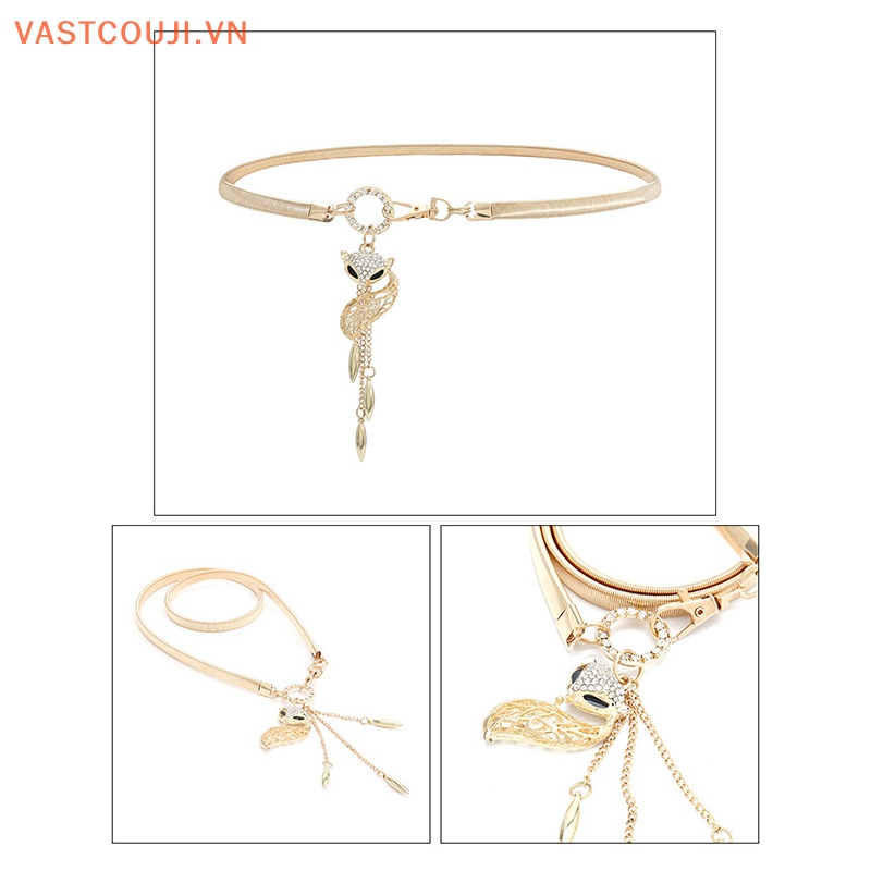 Thắt Lưng Dây Xích Tròn Bằng Kim Loại Màu Vàng Kim Trang Trí Đầm / Đầm Cho Nữ