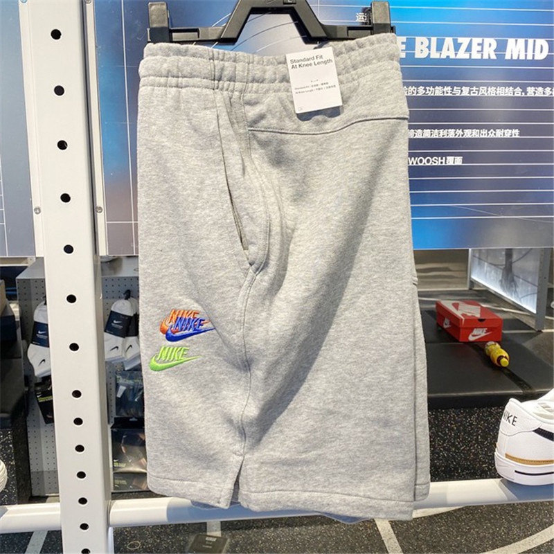 Quần Short Dệt Kim 100% Cotton Thêu Logo Plus Size Cho Nam Nữ