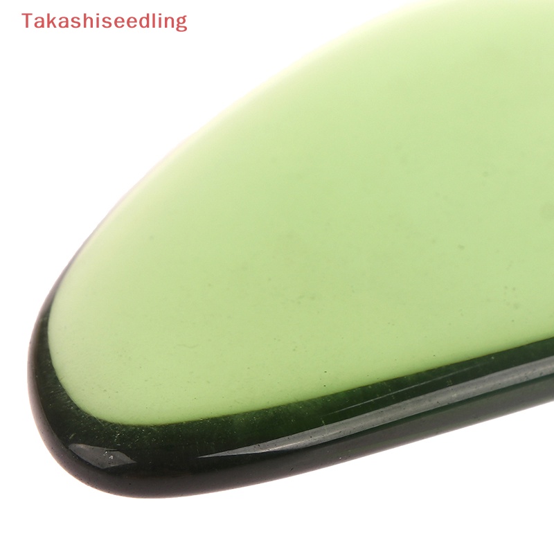 (Takashiseedling) Bảng Gua Sha Pha Lê Tự Nhiên Mát Xa Mặt Và Cơ Thể