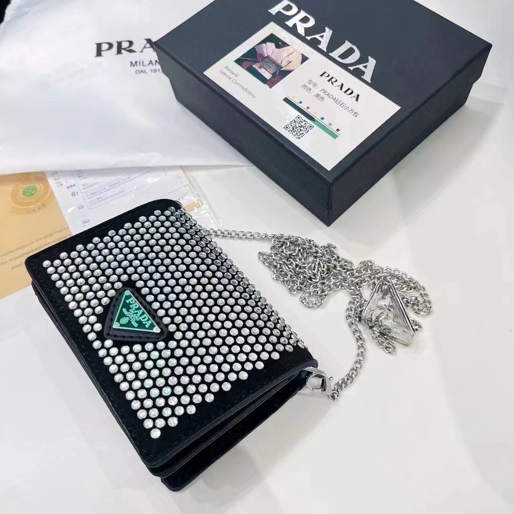 Túi Xách Prada Đeo Chéo Da PU Dáng Vuông Nhỏ Thời Trang Cho Nữ