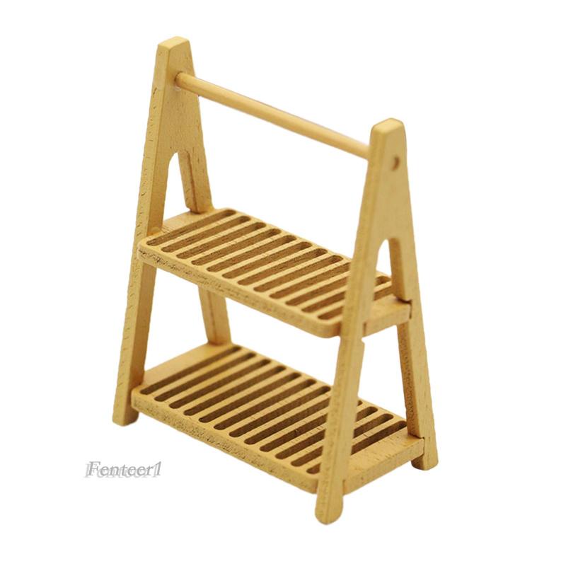 [Fenteer1] Kệ Đựng Bánh Mì / Thức Ăn mini Màu Nâu Đậm DIY