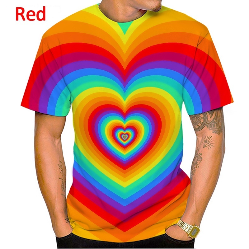 Áo Thun Tay Ngắn Cổ Tròn In Hình Cờ LGBT 3D Thời Trang Mùa Hè 2023 Size S-3XL