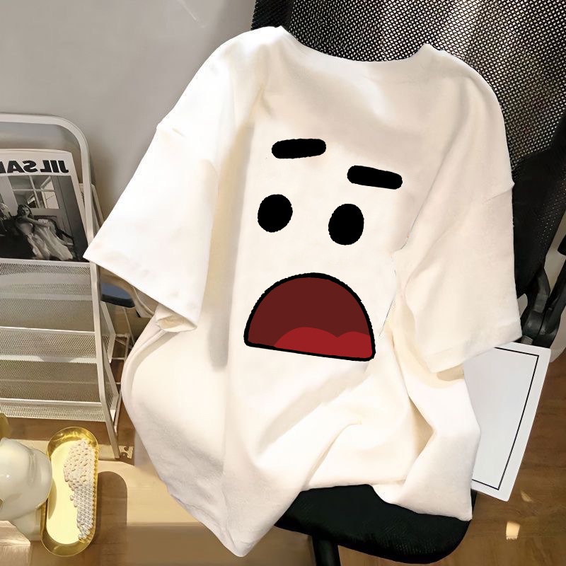 Áo Thun Nữ Tay Ngắn In Hình Hoạt Hình Hàn Quốc Size M-5xl Hiện Có 8 Màu