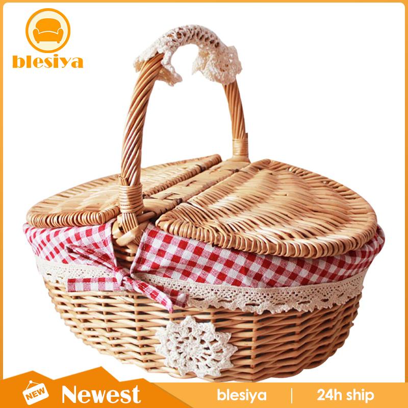 [Blesiya] Giỏ Đan Mây Đựng Bánh Sandwich Trái Cây Đi Dã Ngoại