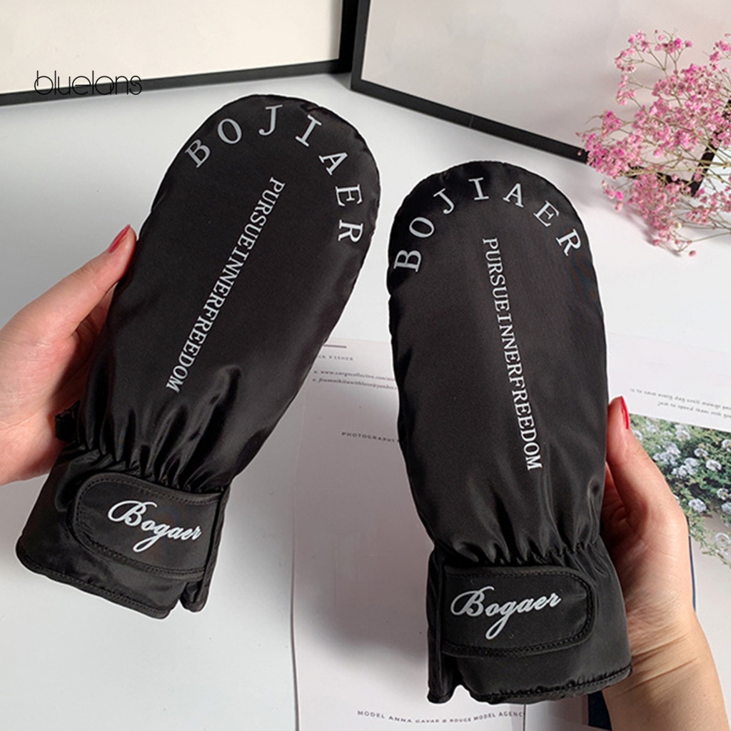 1 Đôi Găng Tay Thể Thao Trượt Tuyết Lót Lông Chống Trượt Chống Thấm Nước Dày Dặn Giữ Ấm Mùa Đông Cho Nữ