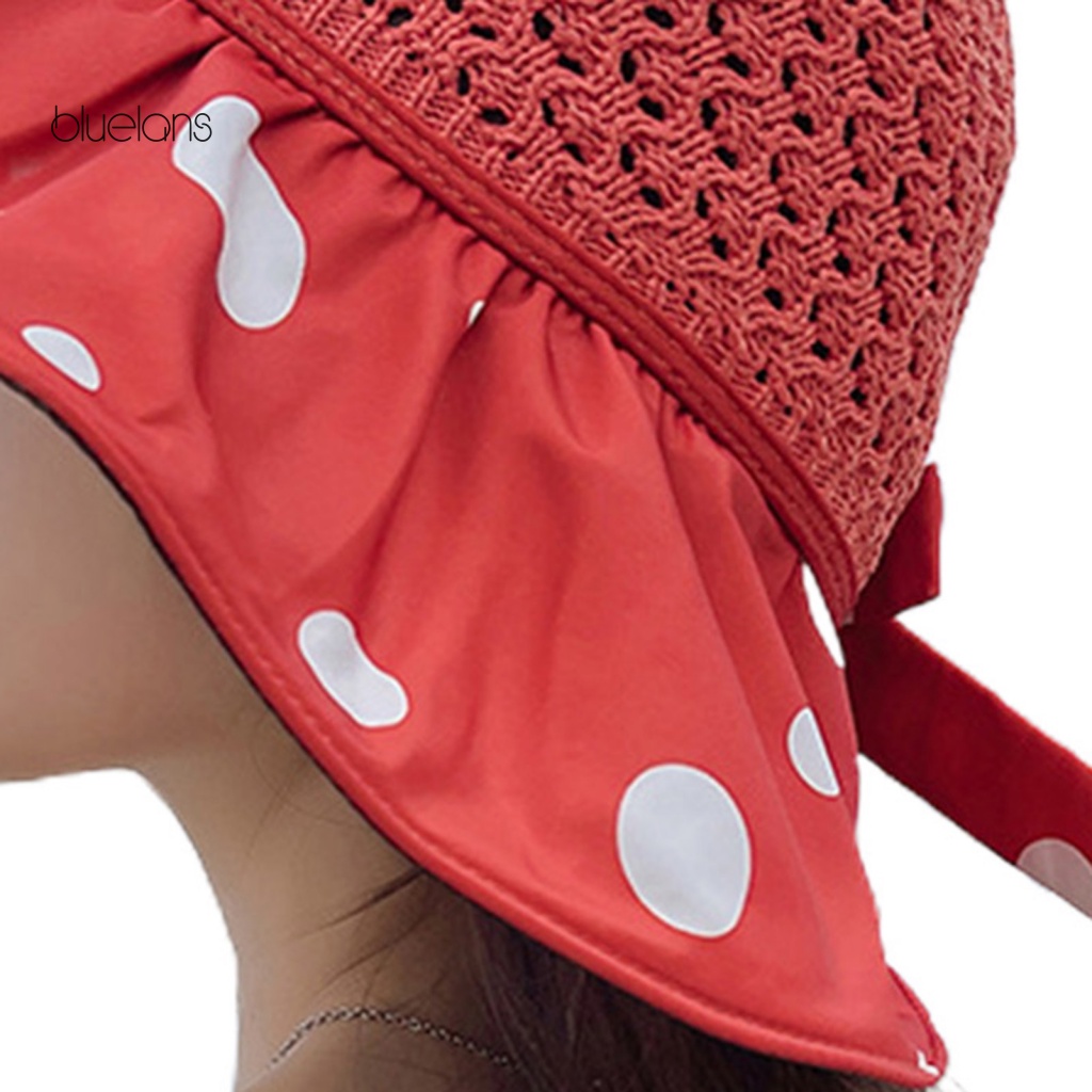 Mũ Chống Nắng Vành Rộng Hở Chóp Thiết Kế Thắt Nơ Thời Trang Đi Biển Cho Nữ