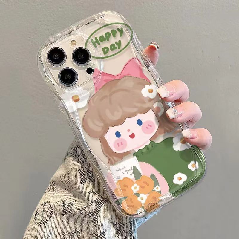 Ốp Điện Thoại Silicon Dẻo Họa Tiết Hoạt Hình Cô Gái Dễ Thương Cho Iphone13Promax X118P 14 12 6xriPhone13ProMax