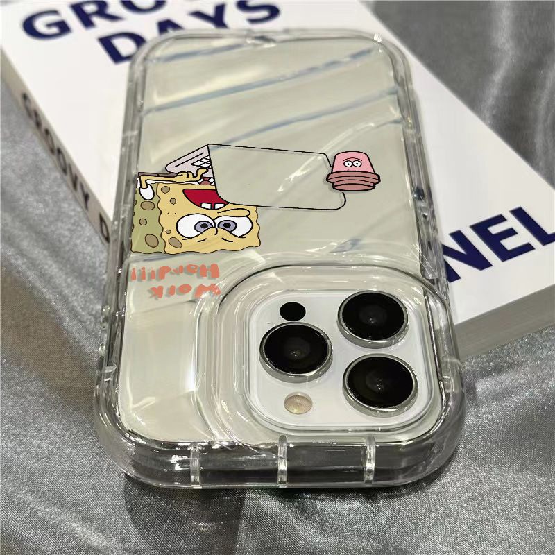 Ốp Điện Thoại Mềm Trong Suốt Hình Spongebob SquarePants 11 / Cute / NJBH Cho iPhone14promax 8sinsplus7xr 1312 / NJBH