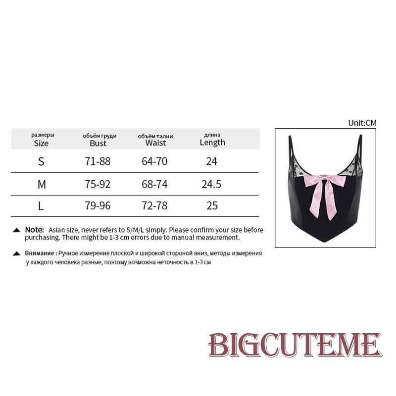 [] - Áo Crop Top Phối Lưới In Hoa Thắt Nơ Tương Phản Co Giãn Cho Nữ Đen