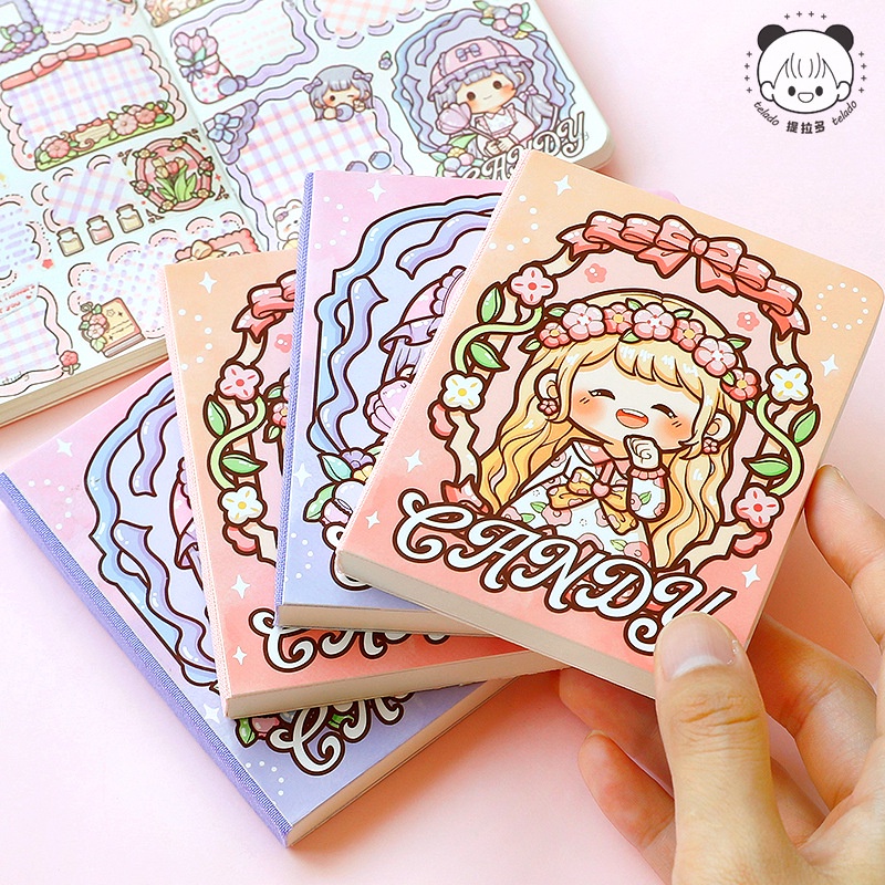 10cm*8cm Telado Trà chiều lãng mạn Nhỏ dễ thương Trang trắng Kích thước nhỏ Notepad