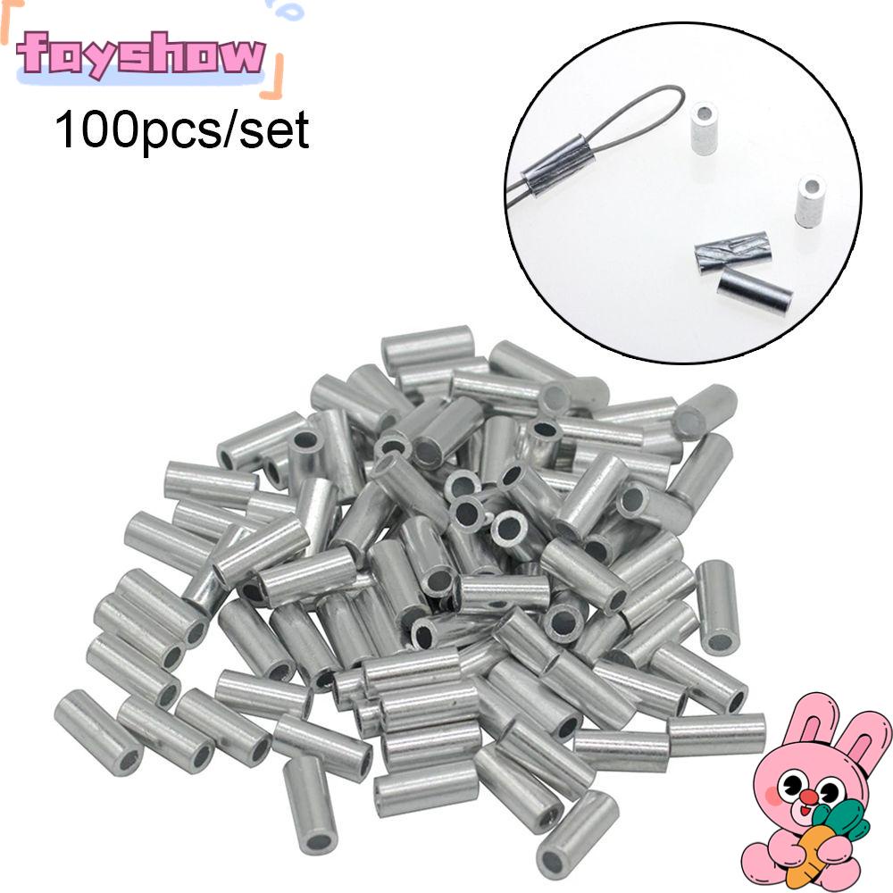 FAY Set 100 Ống Nối Dây Câu Cá Bằng Thép Không Gỉ