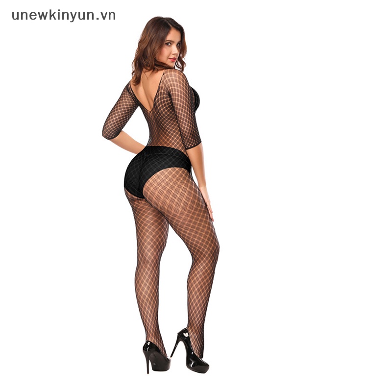 Bộ Đồ Lót Áo Liền Quần Dạng Lưới Hở Đáy Quyến Rũ Cho Nữ