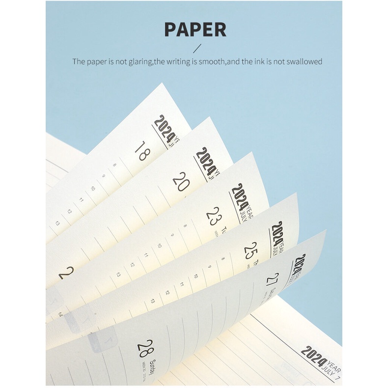 2024 A5 Lịch trình Pearlescent Kế hoạch hàng ngày Máy tính xách tay Nhật ký Notepad Văn phòng phẩm