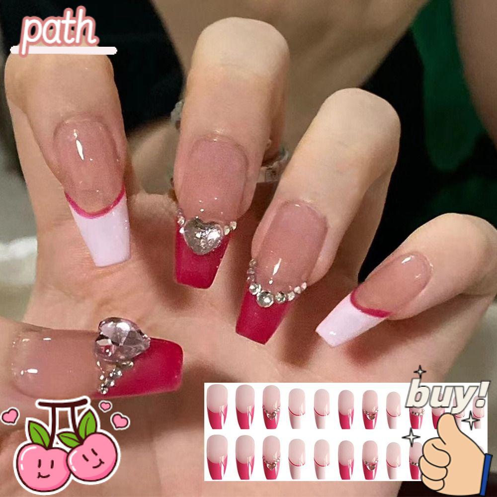 PATH Set 24 Móng Tay Giả Dạng Nhấn Tiện Lợi