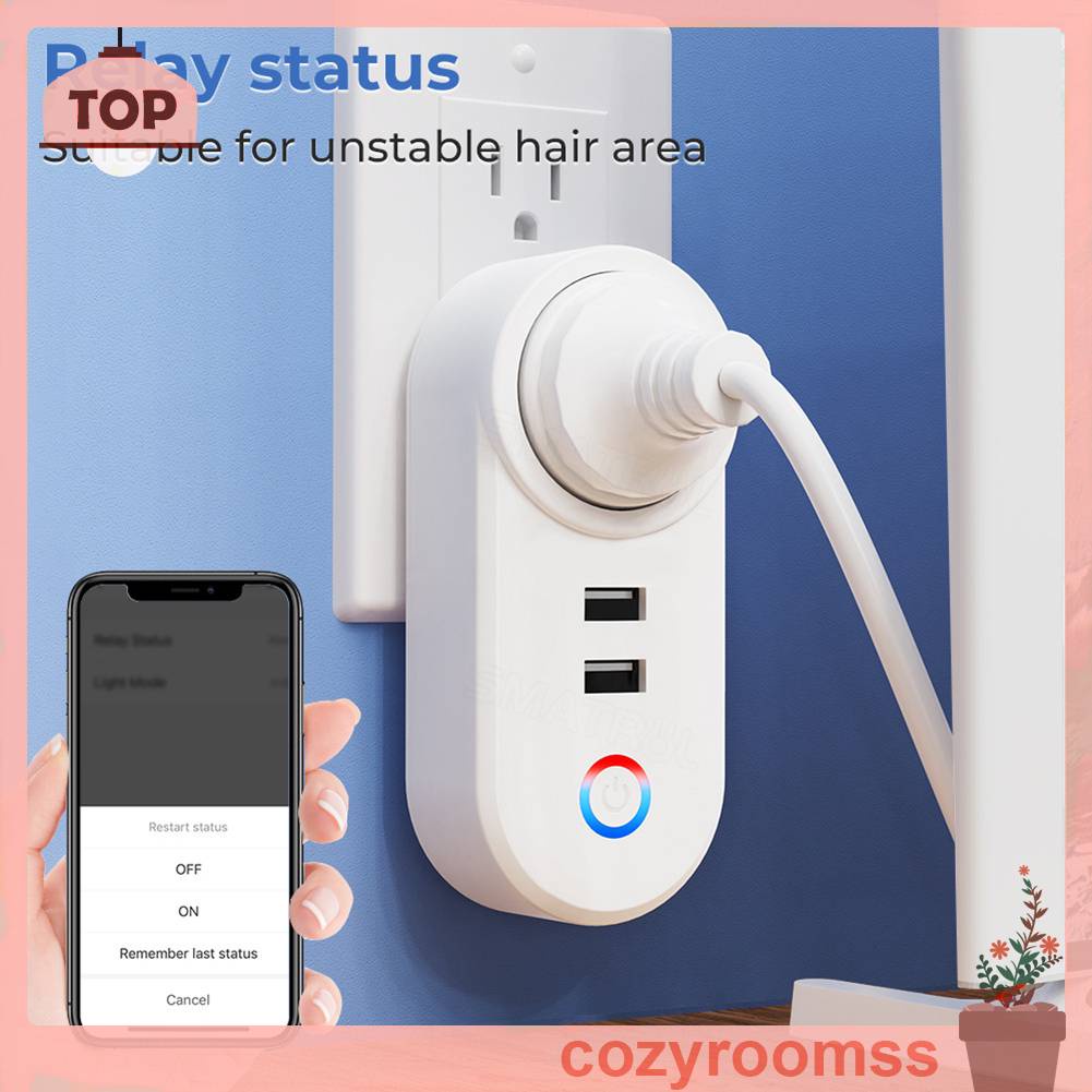 Ổ Cắm Điện Thông Minh 16A Điều Khiển Bằng Giọng Nói Qua Ứng Dụng