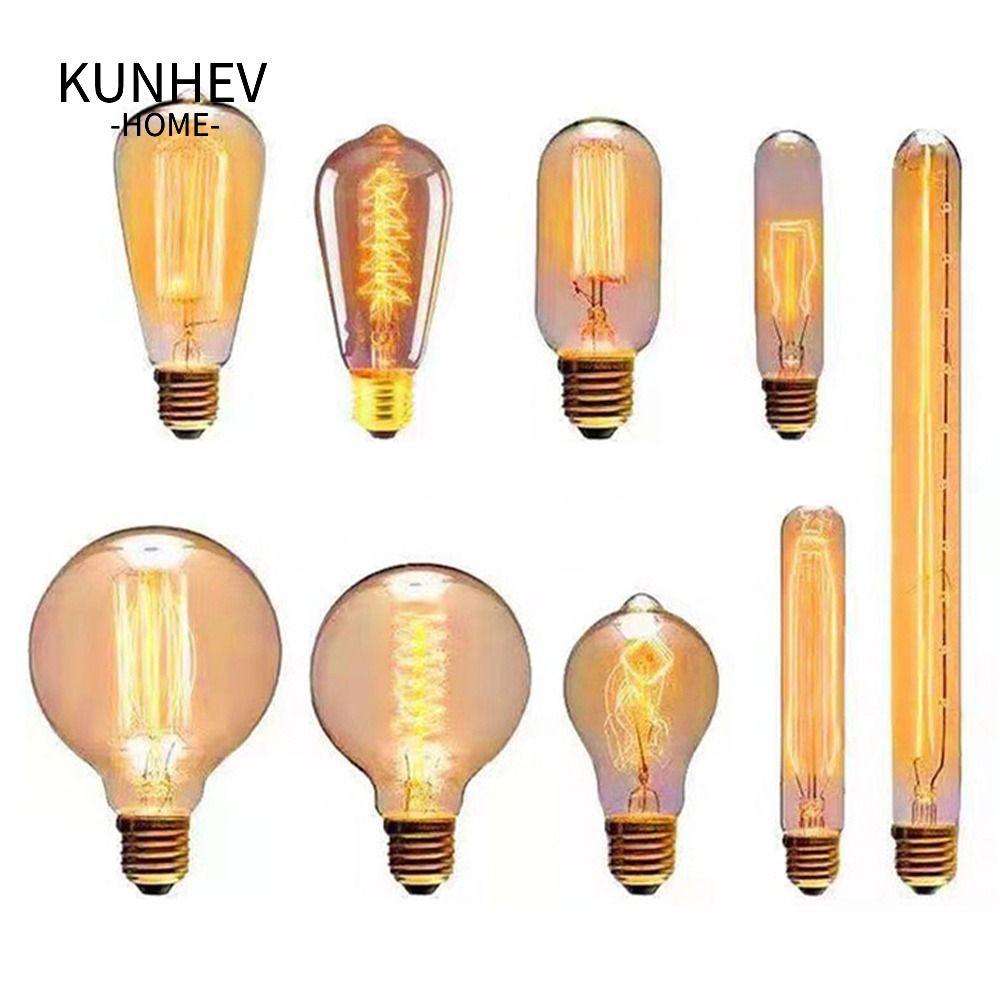 KUNHEV Đuôi Đèn E27 Màu Trắng Ấm Áp Phong Cách Cổ Điển Độc Đáo