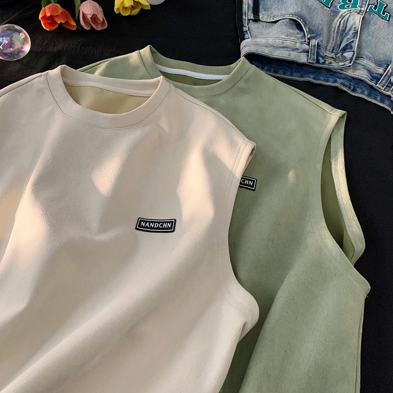 Áo Thun Không Tay Phong Cách Retro Thời Trang Cho Nam