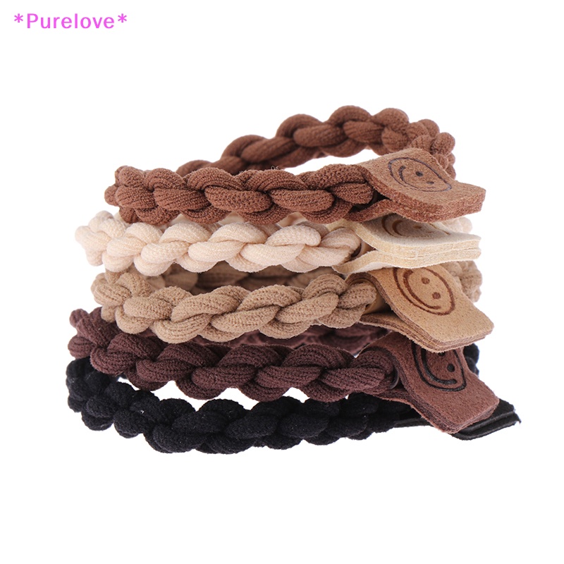 Set 5 Dây Buộc Tóc Cao Su Co Giãn Phong Cách Hàn Quốc Cho Nữ Mới