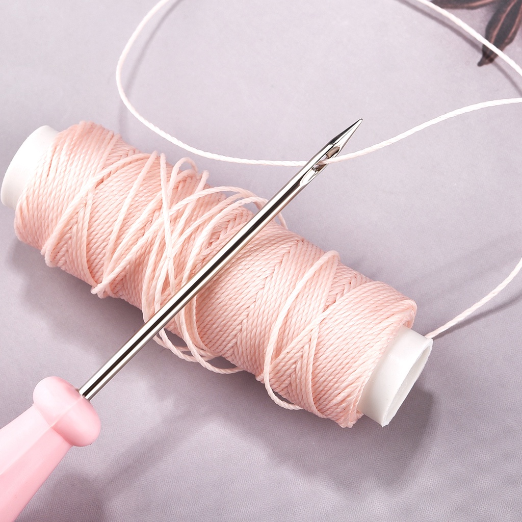 32 màu 0,65mm da sáp dây DIY Handmade Tool Handmade Stitch Thread 25 mét vòng sáp chủ đề