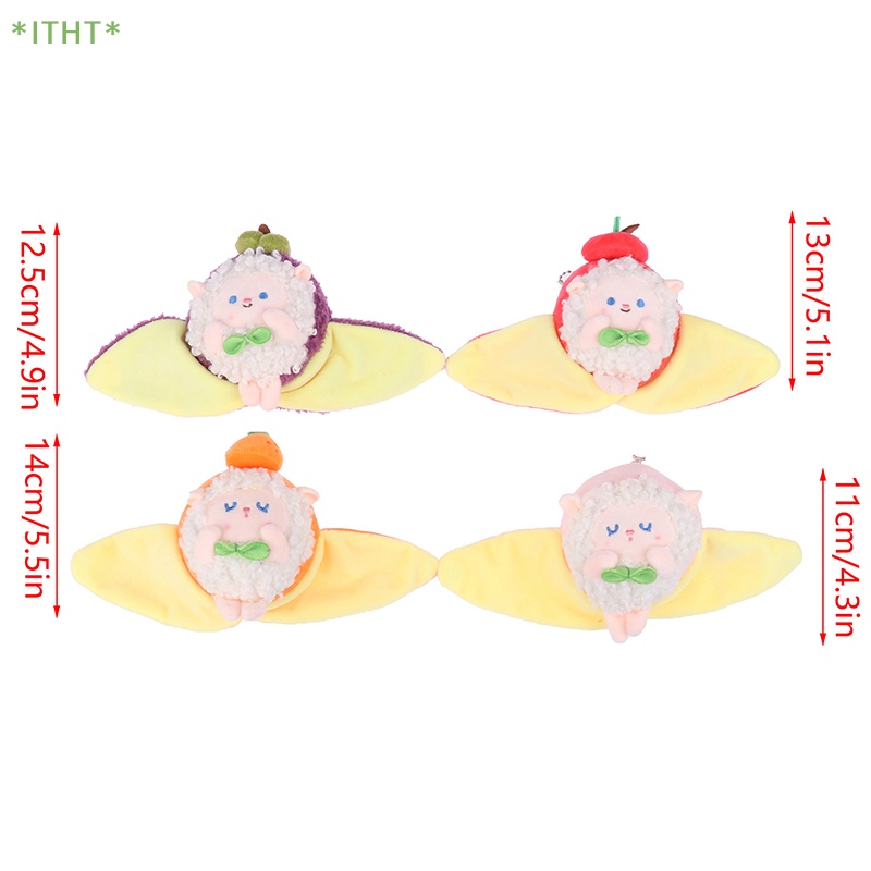 Cừu Nhồi Bông Mềm Mại Treo Móc Khóa Trang Trí Ba Lô / Túi Xách / Móc Khóa Hình Trái Cây Dễ Thương Mới
