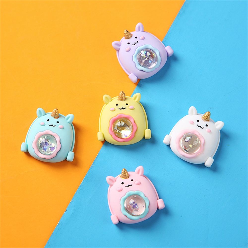 Set 2 Keo Dán Trang Trí Túi Xách / Điện Thoại Hình Kỳ Lân Hoạt Hình DIY