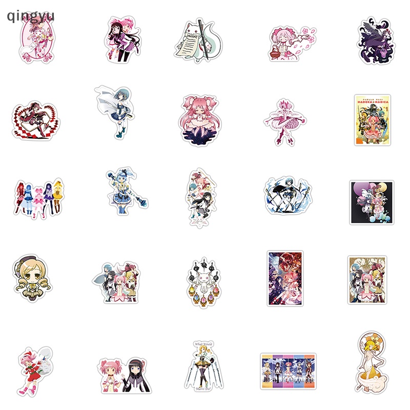 Bộ 50 Miếng Dán Hoạt Hình Cô Gái Phép Thuật Trang Trí Vali Xe Máy