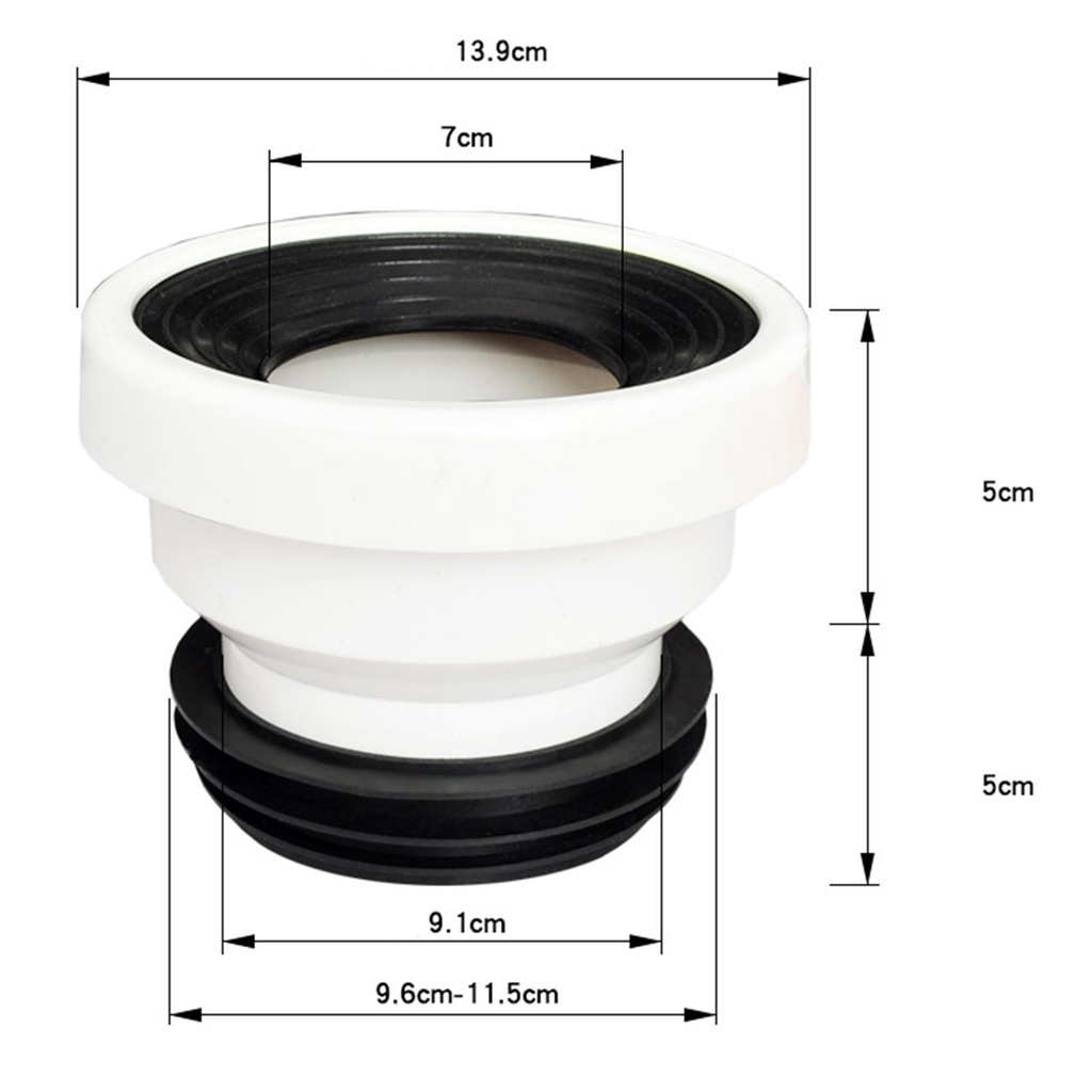 Offset Đầu Nối Bằng Nhựa PVC Sửa Chữa Bồn Cầu