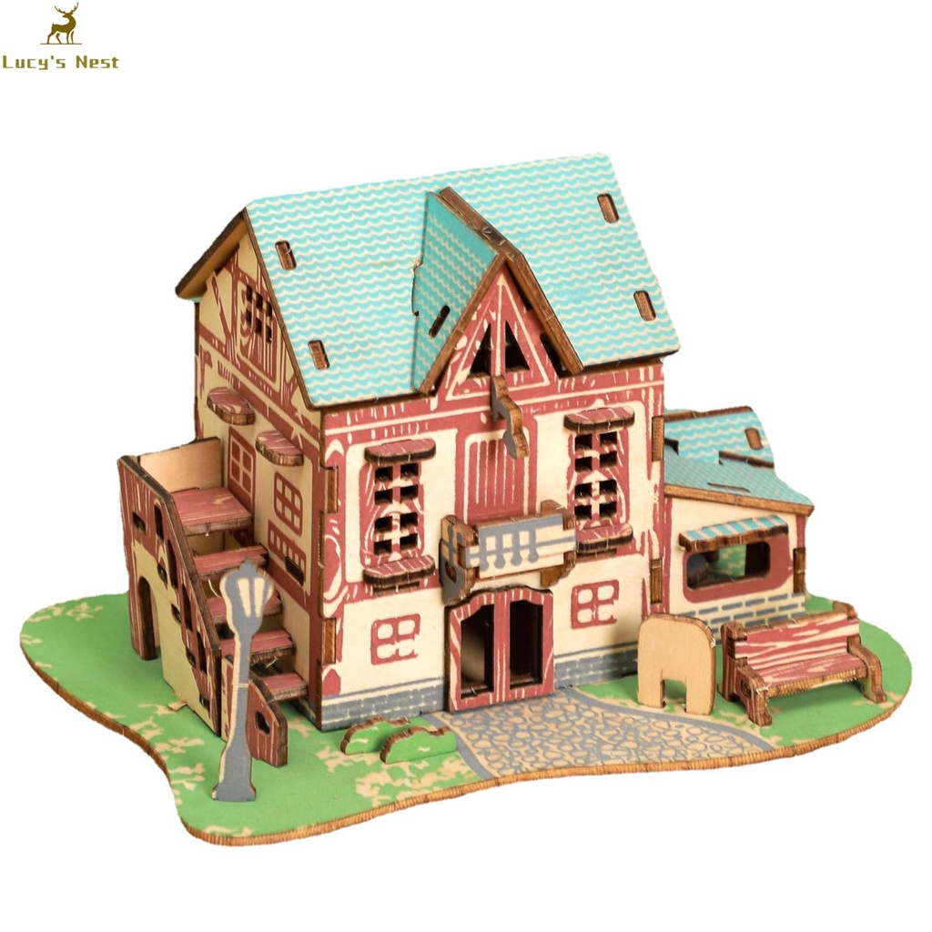 Đồ Chơi Xếp Hình Kiến Trúc 3D Bằng Gỗ