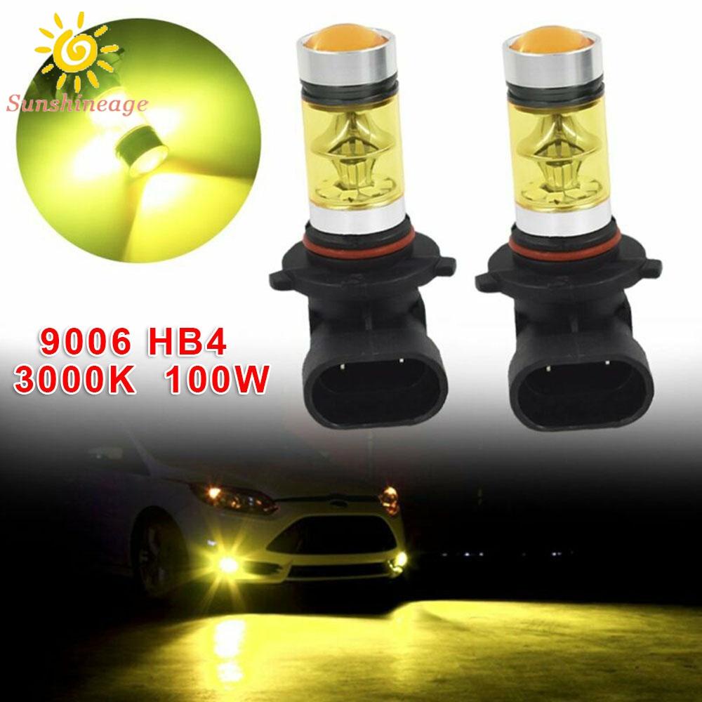 1 Cặp Đèn LED Chống Sốc 9006 / HB4 3000K 100W Cho Xe Hơi